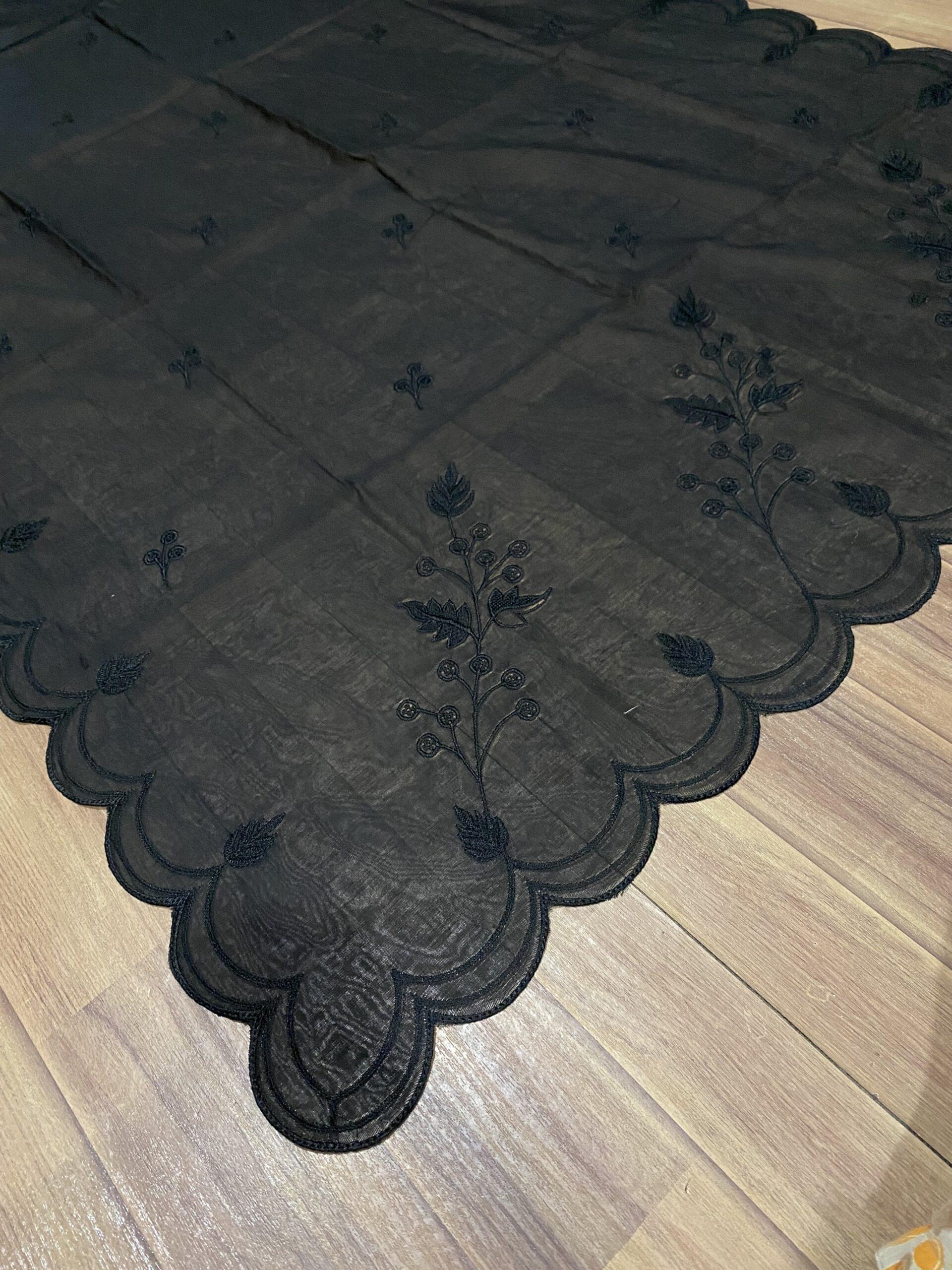 Four side scalloped Voile lawn dupatta