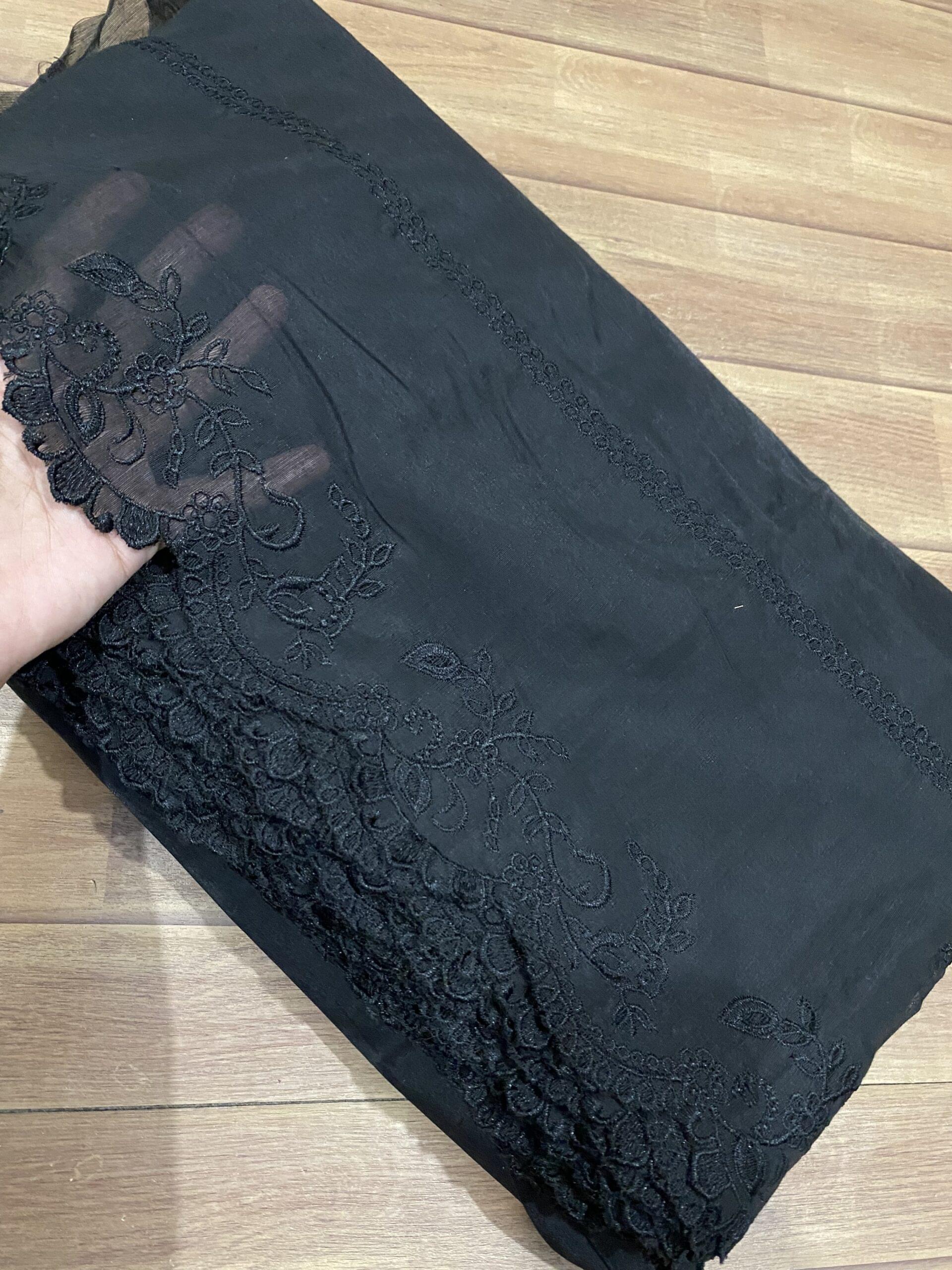 Voile lawn embroidered dupatta