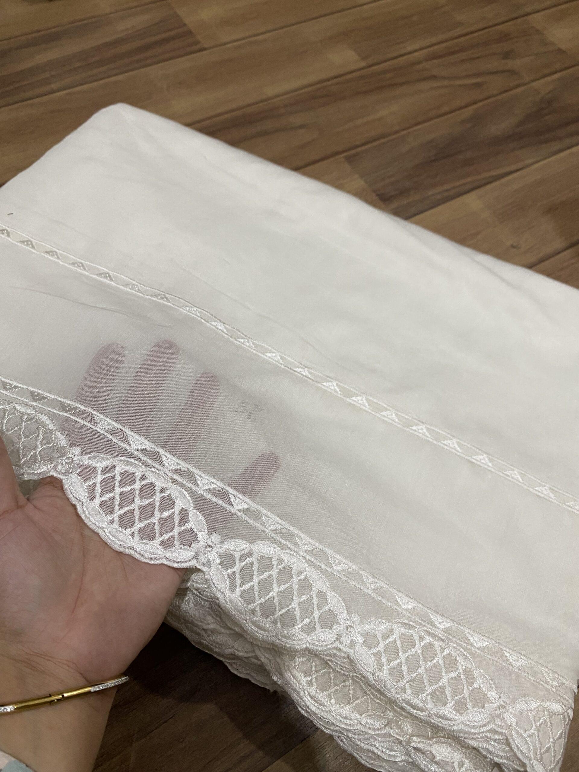 Voile lawn embroidered Dupatta