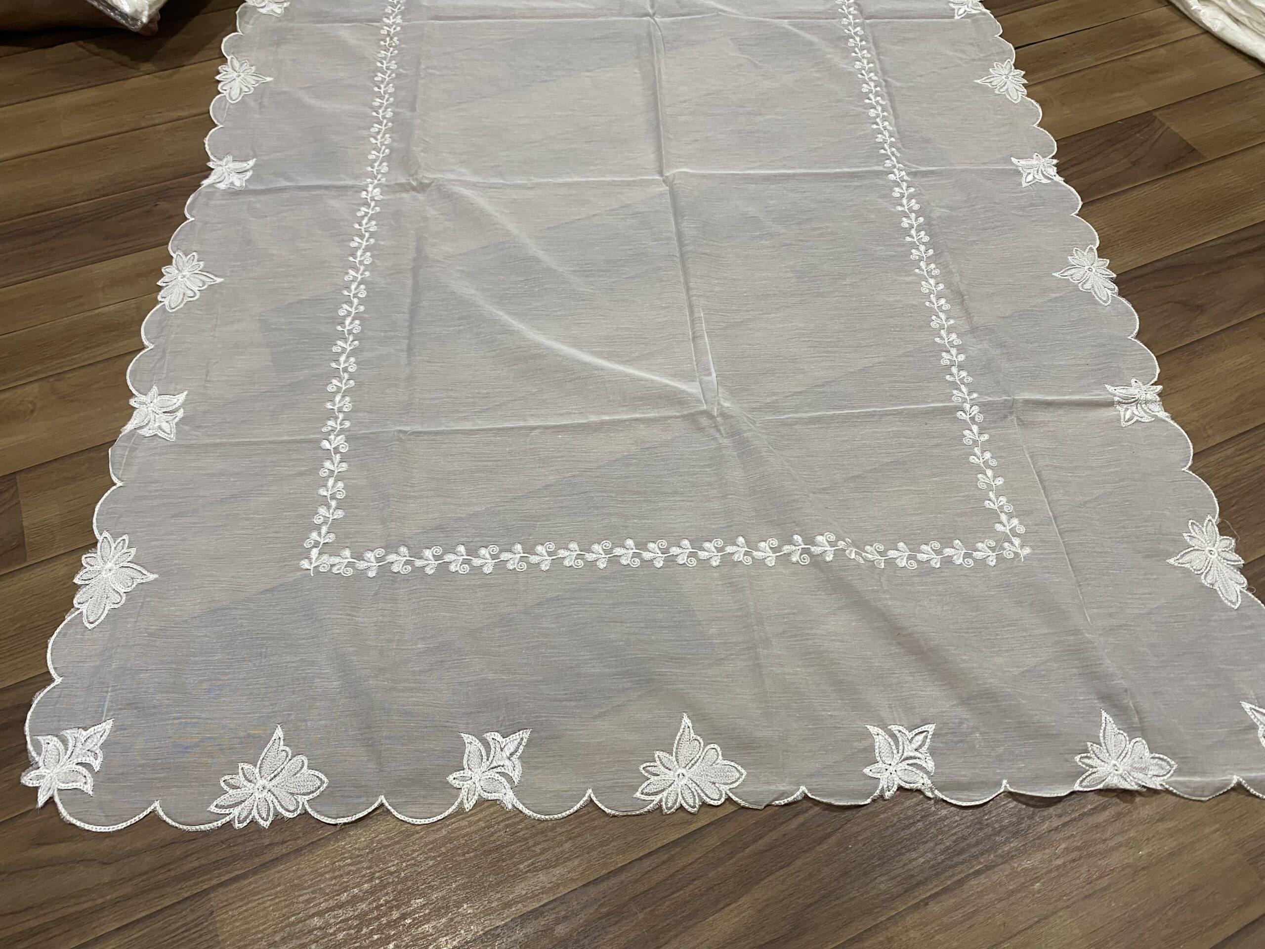 Four side scalloped Voile lawn dupatta