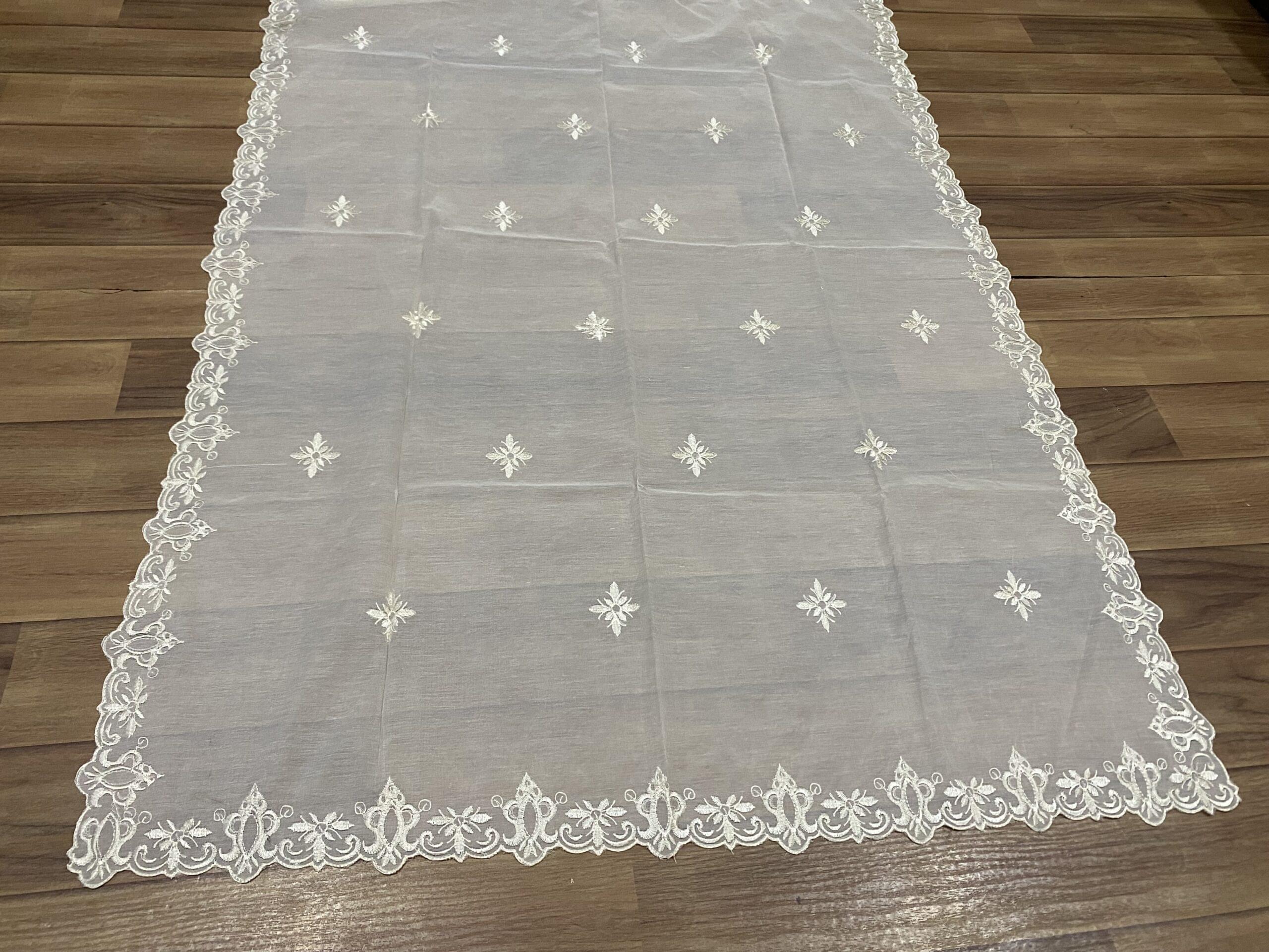 Four side scalloped Voile lawn dupatta