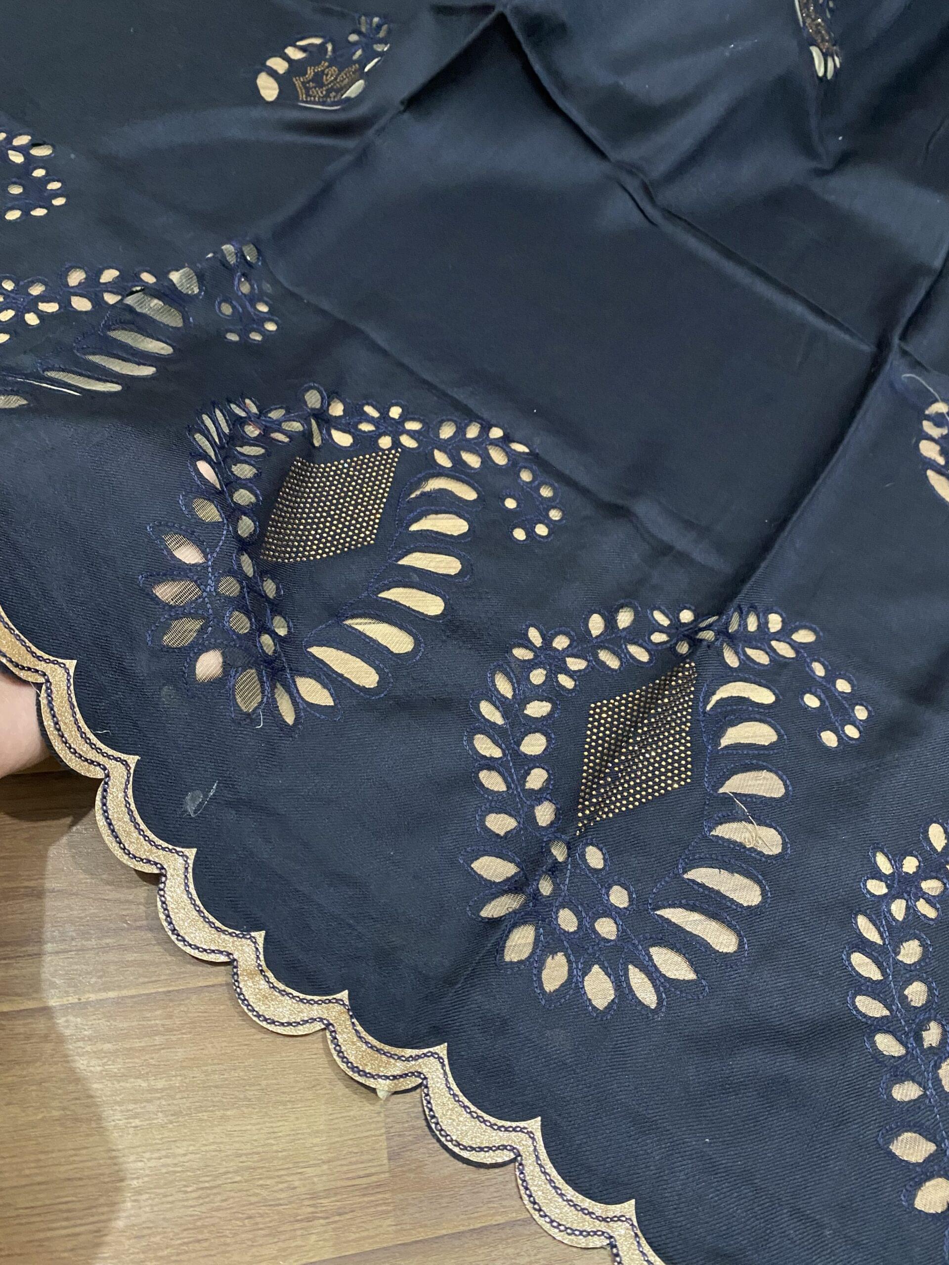 Laser cutwork pashmina shawl