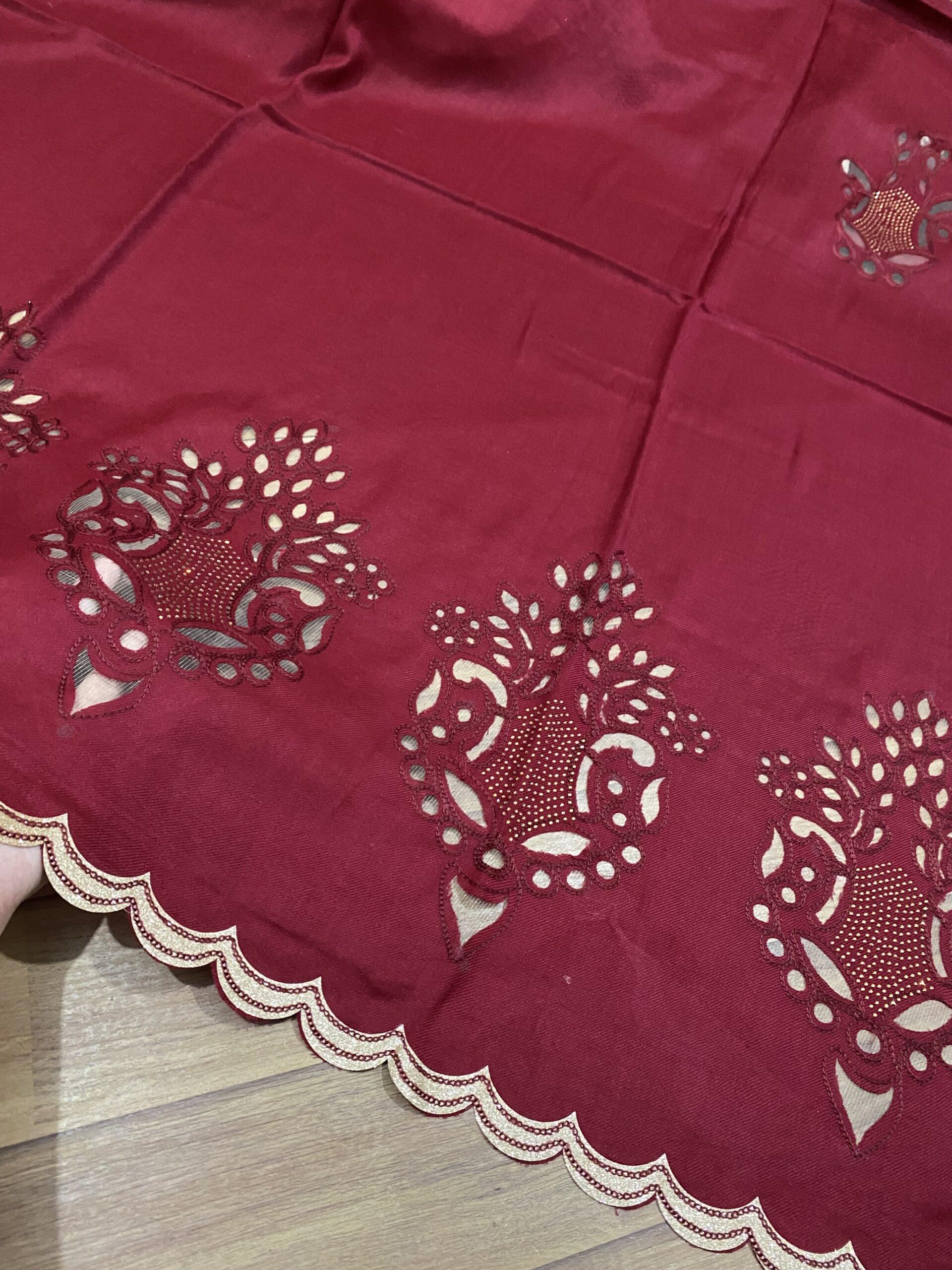 Laser cutwork pashmina shawl